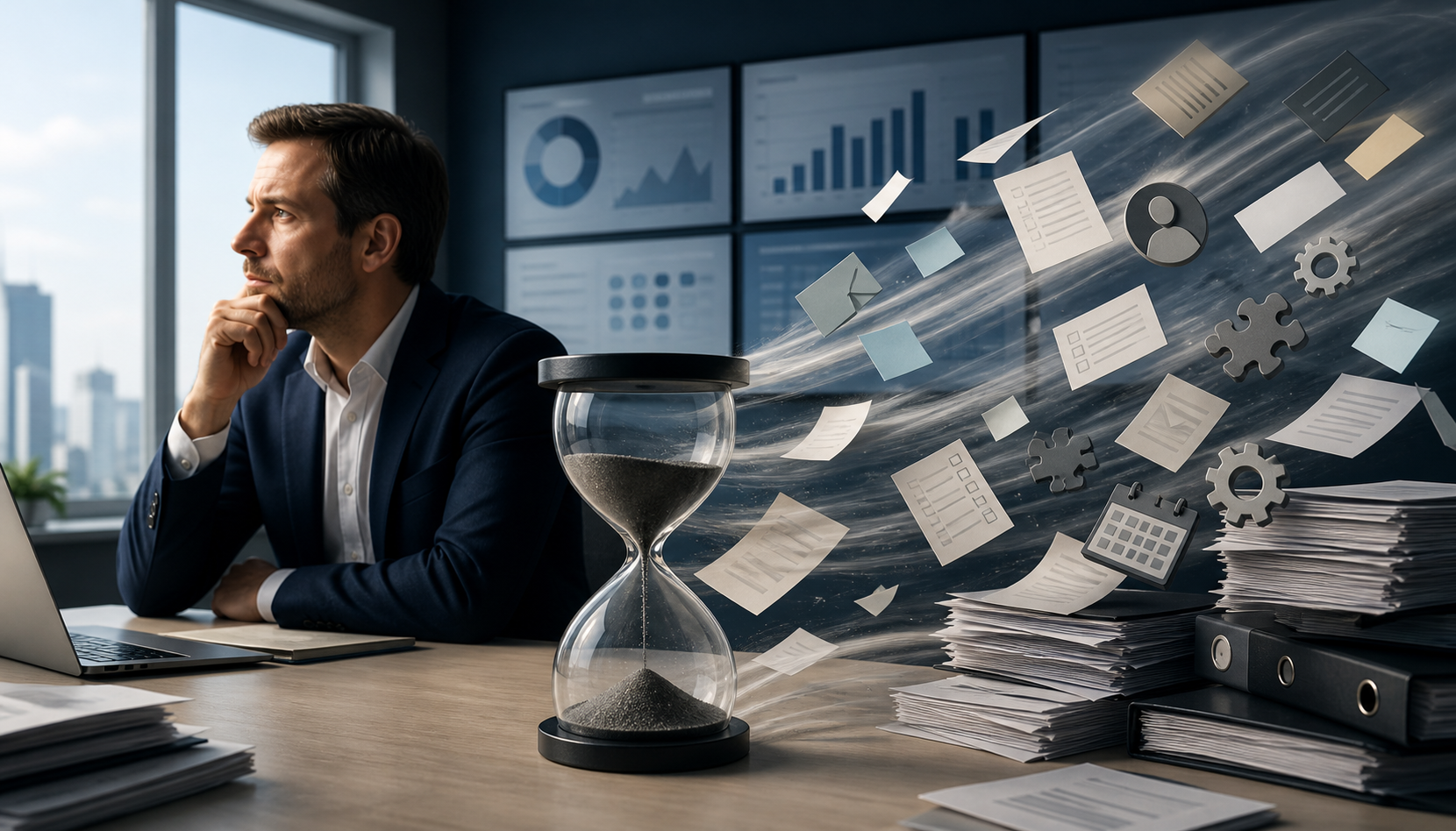 Marketing strategist and colleague reviewing a briefing document together in a naturally lit office